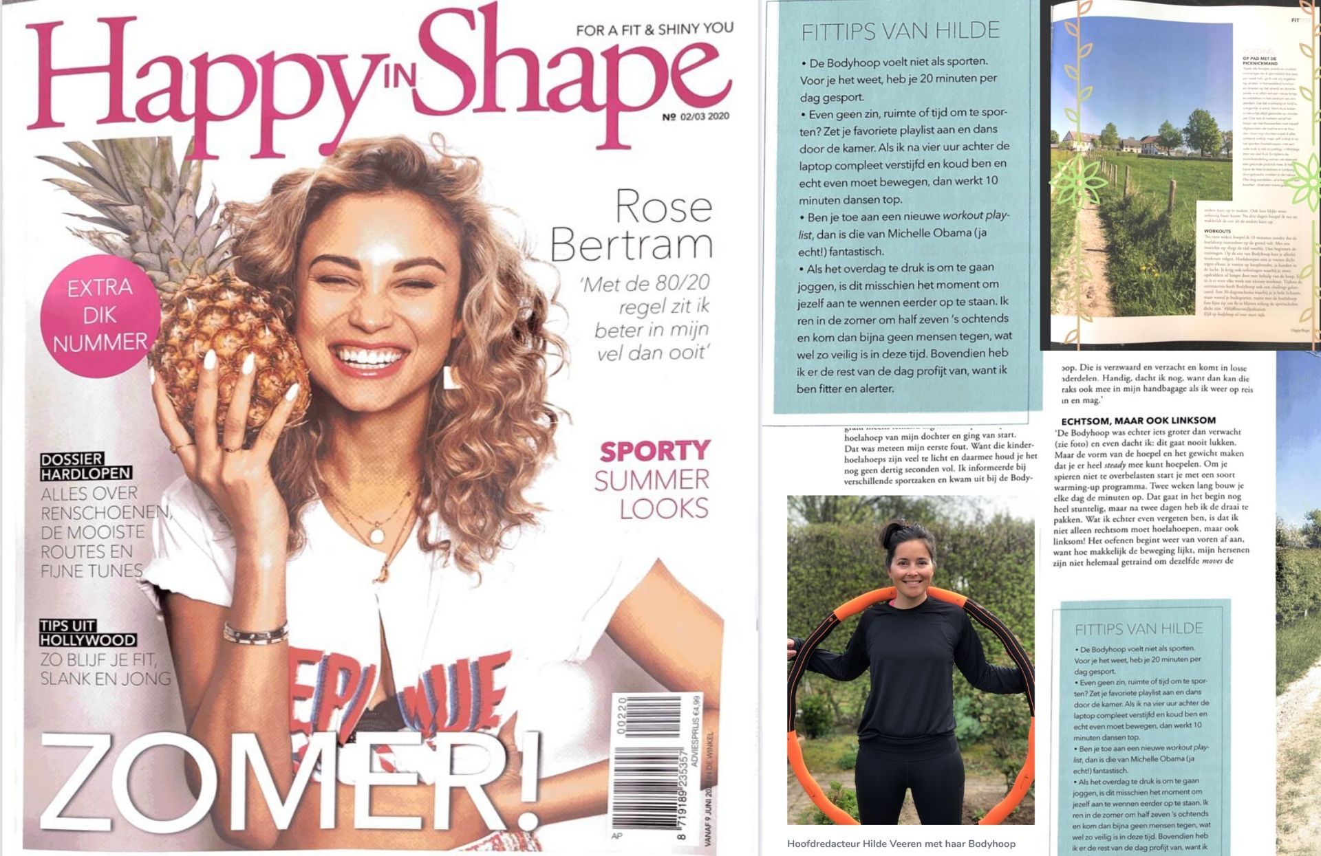 Bodyhoop in Happy in Shape, hoofdredacteur Hilde Veeren